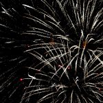 orange and white fireworks display