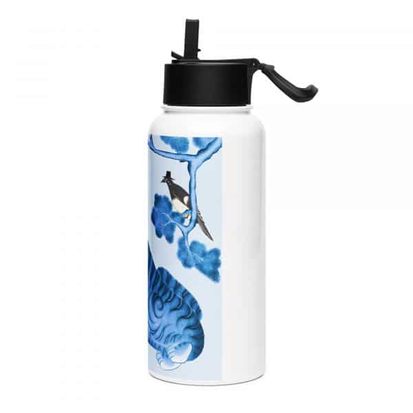 Stainless steel water bottle with a straw lid - Image 3