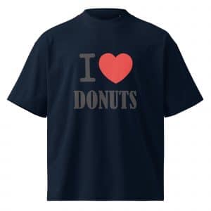 Unisex organic oversized high neck t-shirt