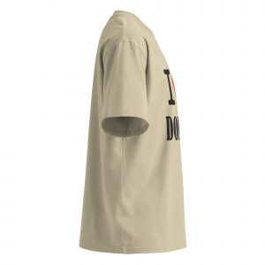 Unisex organic oversized high neck t-shirt