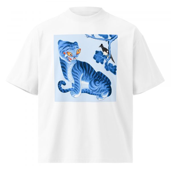Unisex organic oversized high neck t-shirt