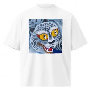 Unisex organic oversized high neck t-shirt